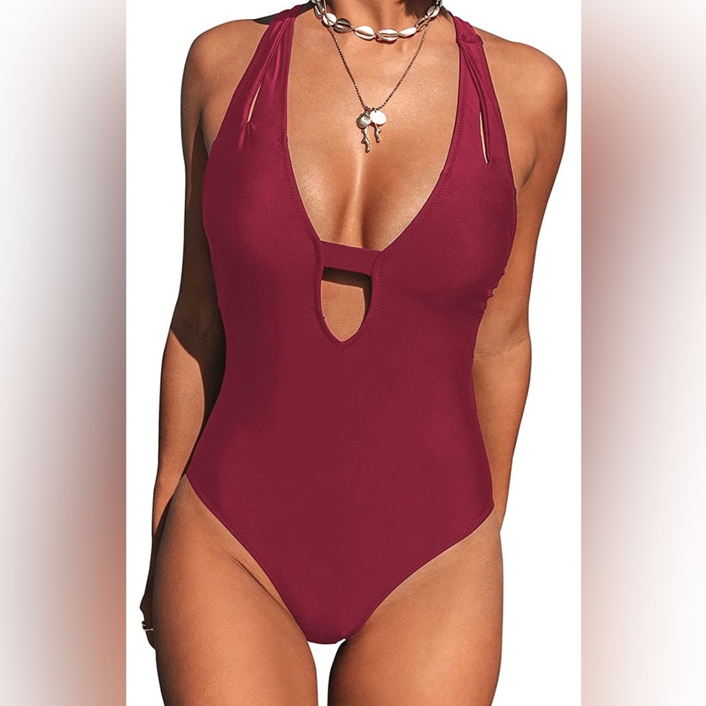 Red Cupshe Medium One-piece Swimsuit